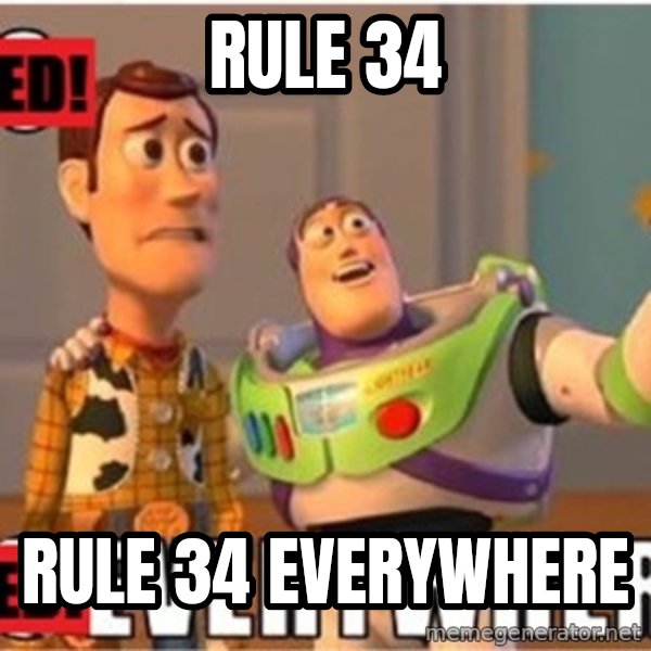 X, X Everywhere  meme: Rule 34 / rule 34 everywhere