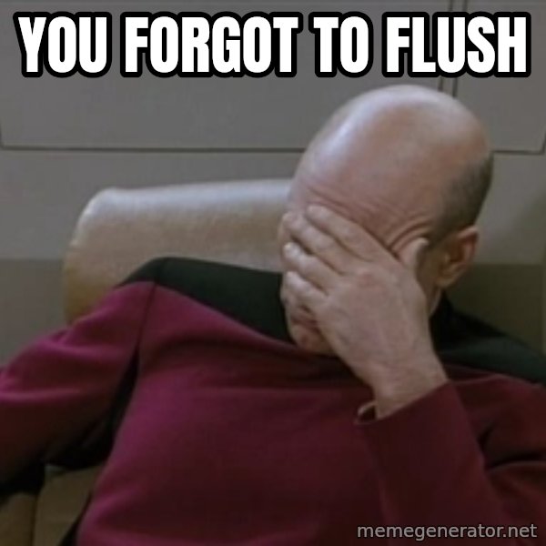 Picardfacepalm meme: You forgot to flush