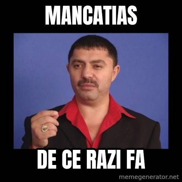 Manelistul Nicolae Guta meme: mancatias / de ce razi fa