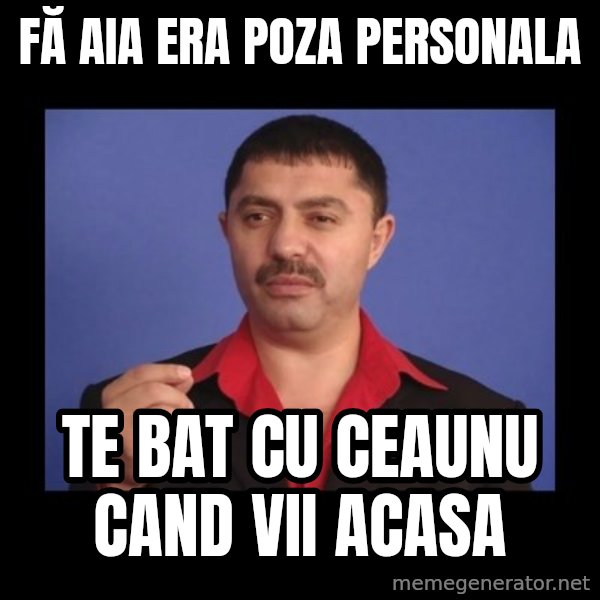 Manelistul Nicolae Guta meme: fă aia era poza personala / te bat cu ceaunu cand vii acasa