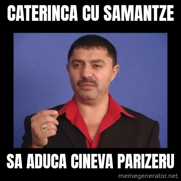 Manelistul Nicolae Guta meme: caterinca cu samantze / sa aduca cineva parizeru