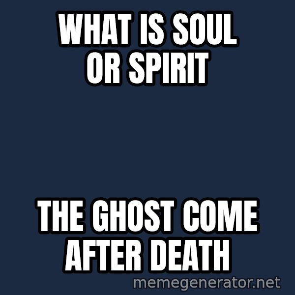Steve Jobs Cool Story Bro meme: What is soul or spirit / The ghost come after death