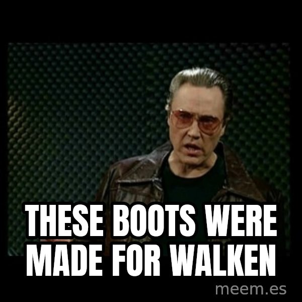Christopher Walken Cowbell meme: These boots were made for walken