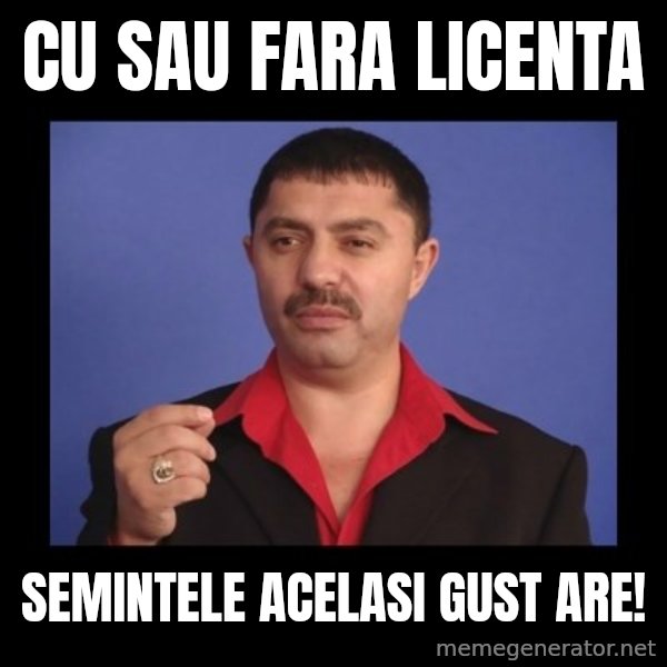 Manelistul Nicolae Guta meme: cu sau fara licenta / semintele acelasi gust are!
