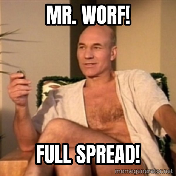 Sexual Picard meme: Mr. Worf! / full spread!