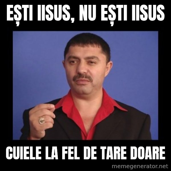 Manelistul Nicolae Guta meme: EȘTI IISUS, NU EȘTI IISUS / CUIELE LA FEL DE TARE DOARE