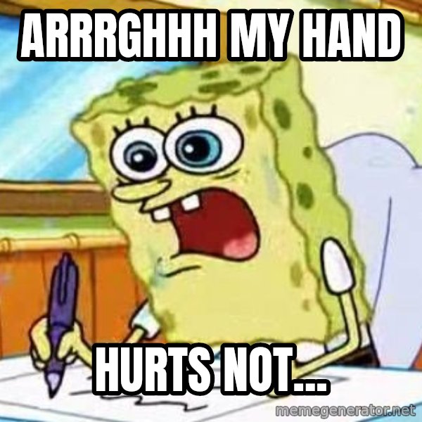 Spongebob What I Learned In Boating School Is meme: Arrrghhh my hand / hurts not...