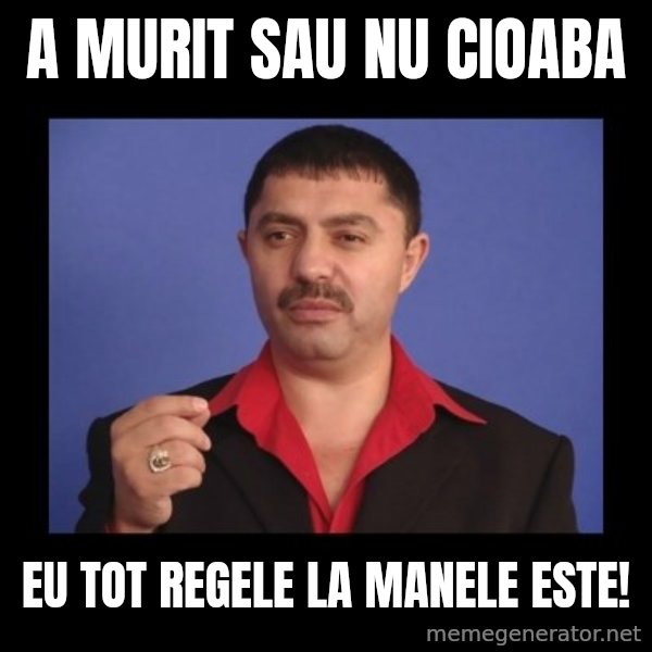 Manelistul Nicolae Guta meme: A murit sau nu Cioaba / Eu tot regele la manele este!