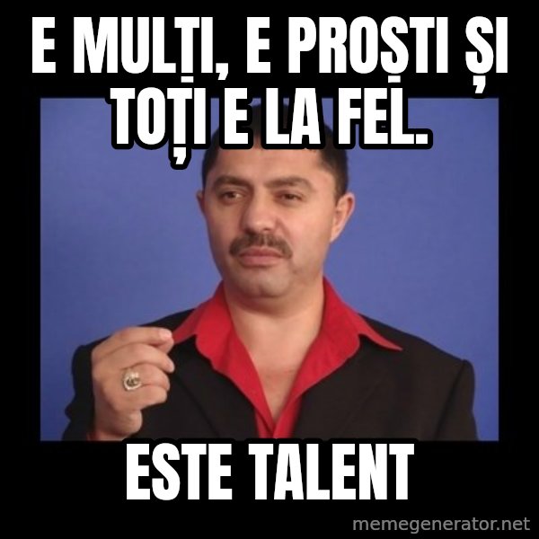 Manelistul Nicolae Guta meme: E mulți, e proști și toți e la fel. / este talent