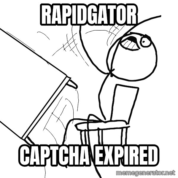 Desk Flip Rage Guy meme: rapidgator / captcha expired