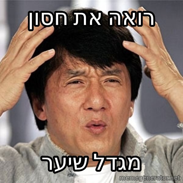 Jackie Chan meme: רואה את חסון / מגדל שיער