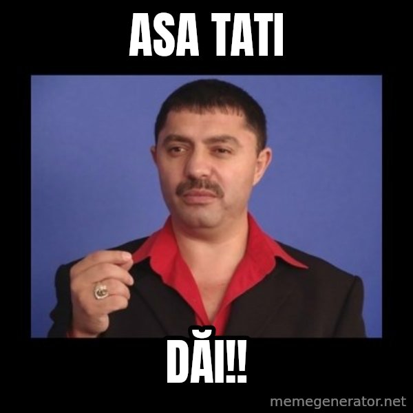 Manelistul Nicolae Guta meme: asa tati / dăi!!
