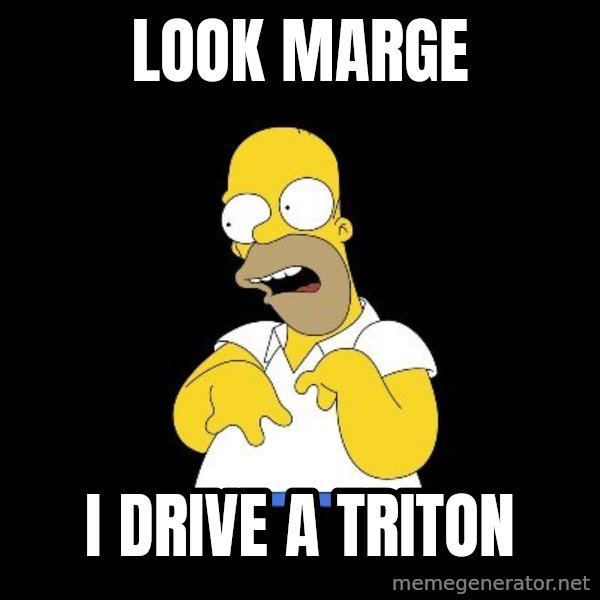 look-marge meme: Look marge / I drive a triton