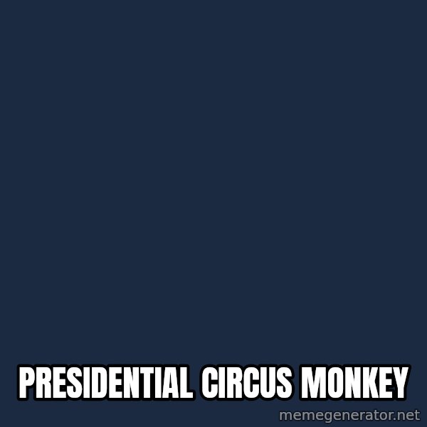 Obama meme: presidential circus monkey