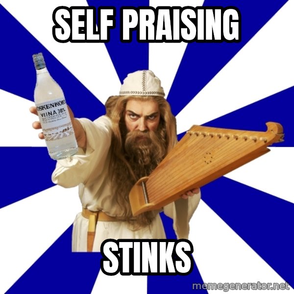 FinnishProblems meme: self praising / stinks