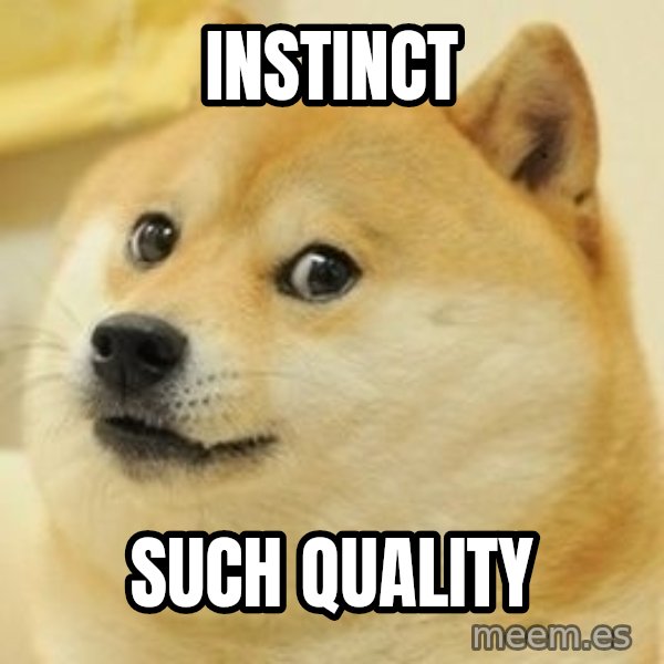 Real Doge meme: Instinct / such quality