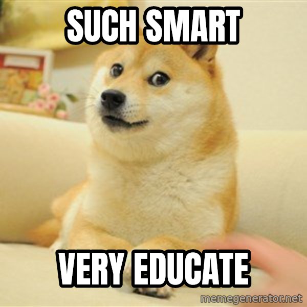 so doge meme: such smart / very educate