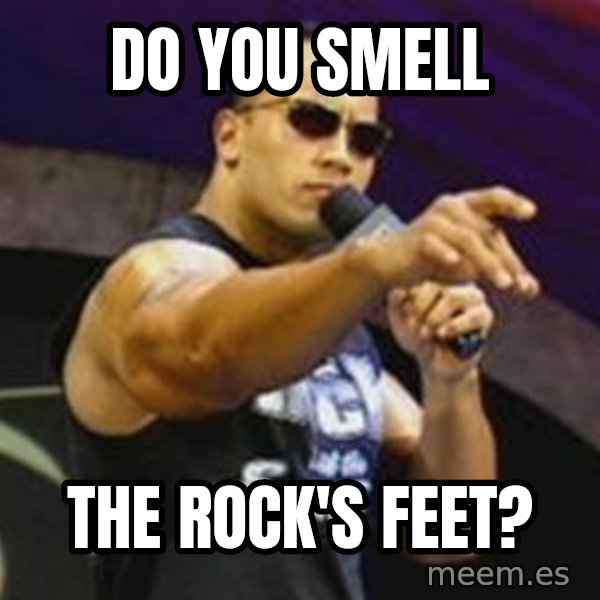 Dwayne 'The Rock' Johnson meme: Do you smell / The Rock's feet?