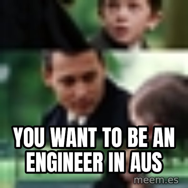 Neverland Johnny Depp meme: you want to be an engineer in Aus