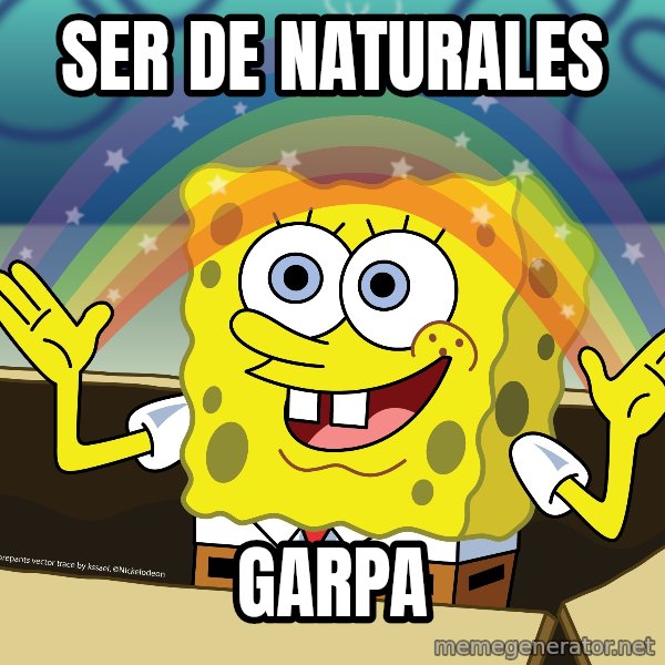 spongebob rainbow meme: SER DE NATURALES / GARPA