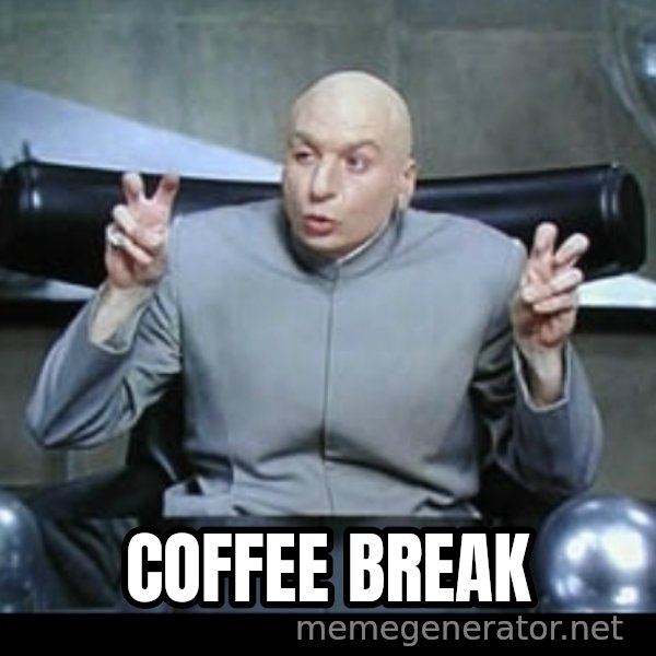 dr. evil quotation marks meme: Coffee Break