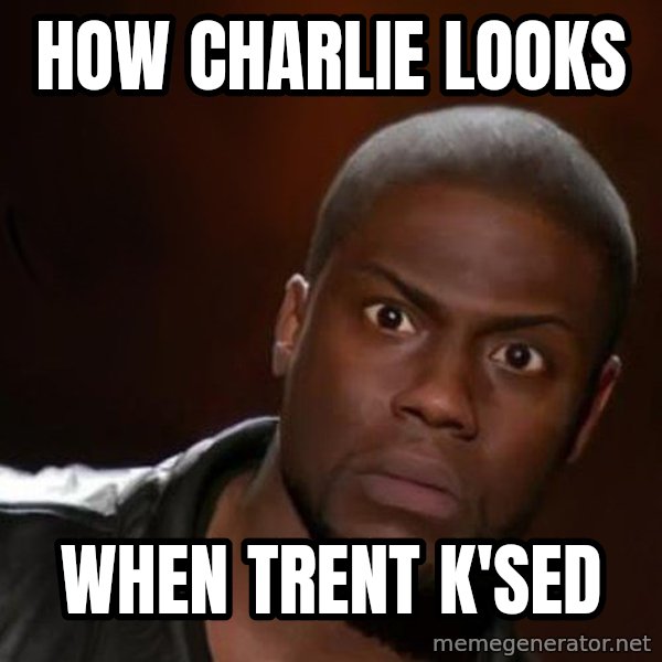 kevin hart nigga meme: How charlie looks / when trent k'sed