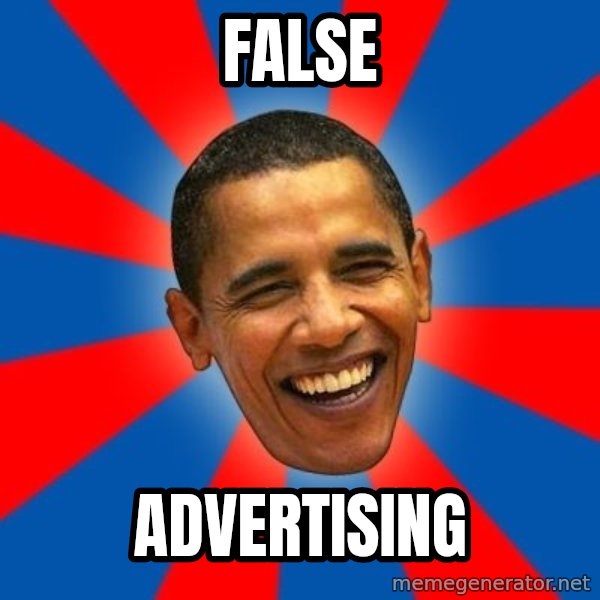 Obama meme: FALSE / ADVERTISING