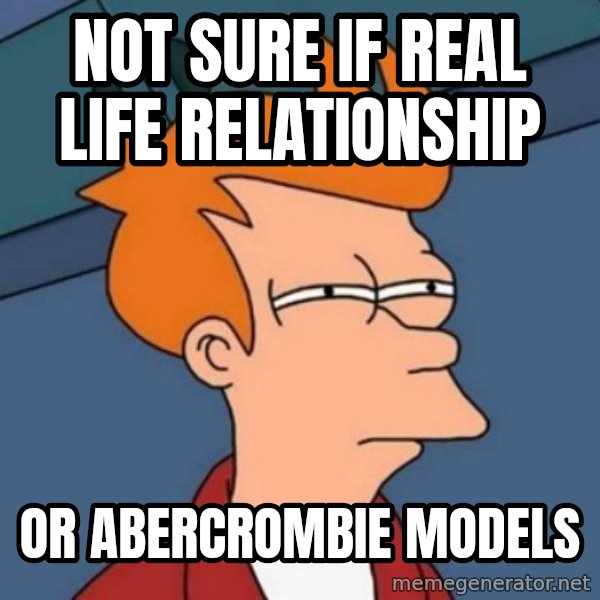 Not sure if troll meme: Not Sure If real life relationship / or abercrombie models