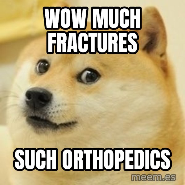 wow such doge1 meme: wow much fractures / such orthopedics