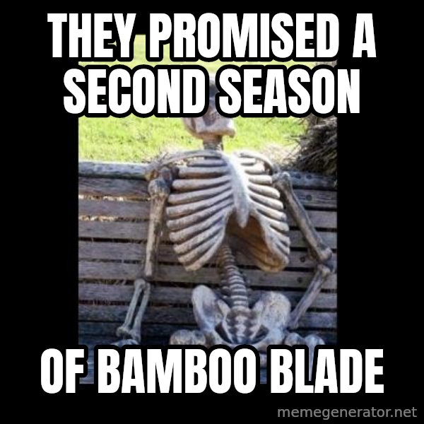 Still Waiting meme: they promised a second season / of bamboo blade