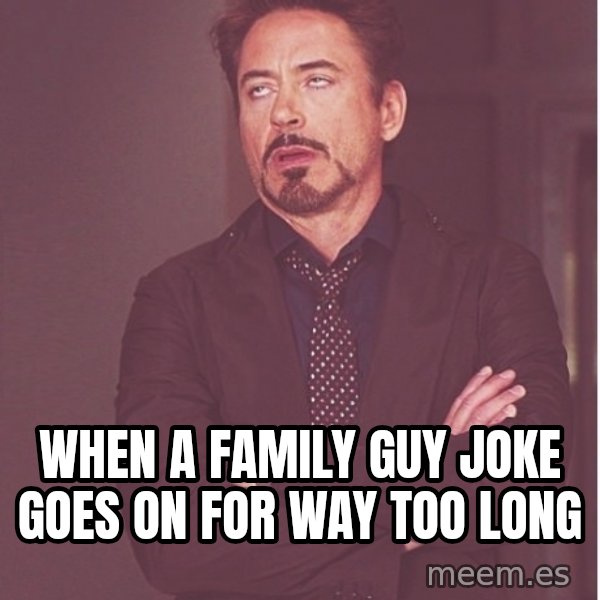 Robert Downey Junior face meme: when a family guy joke goes on for way too long