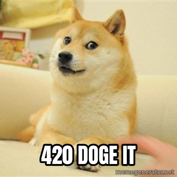 so doge meme: 420 DOGE IT
