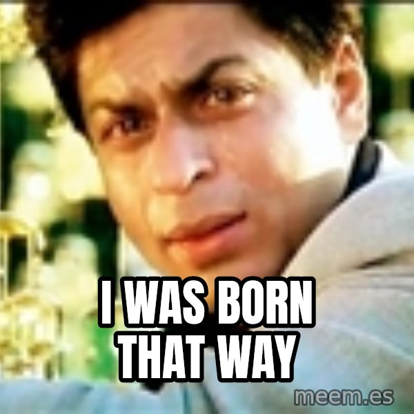 Shahrukh Khan Crying meme: I was born that way