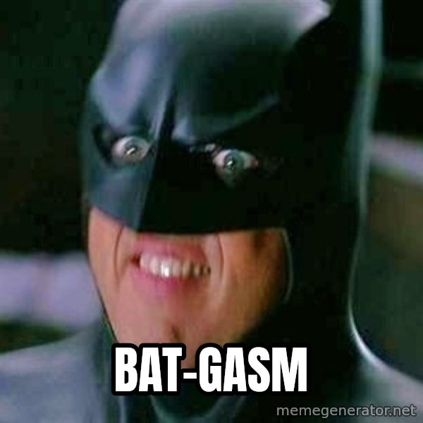 Goddamn Batman meme: Bat-gasm