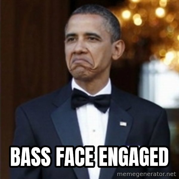 Not Bad Obama meme: bass face engaged