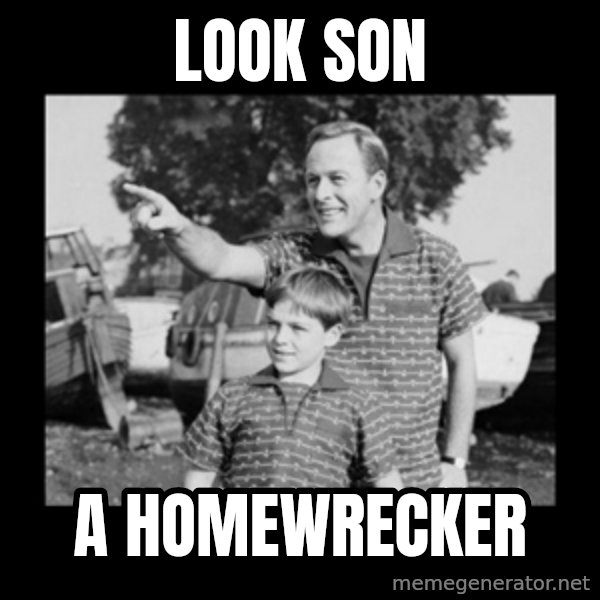 look son a faggot meme: Look son / A homewrecker