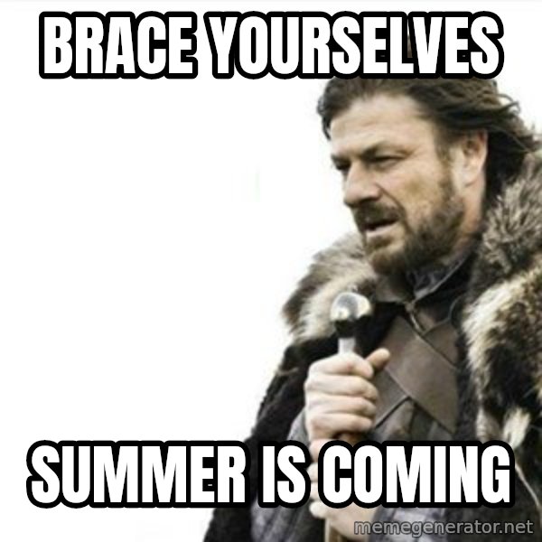 Prepare yourself meme: brace yourselves / summer is coming