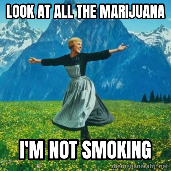 Look at All the Fucks I Give meme: look at all the marijuana / i'm not smoking