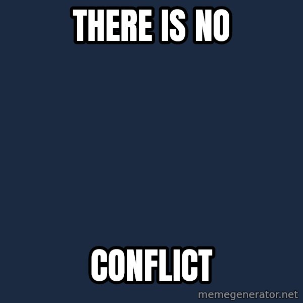 Darth Vader meme: There is no / conflict