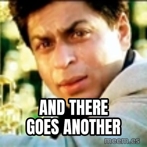 Shahrukh Khan Crying meme: And there goes another