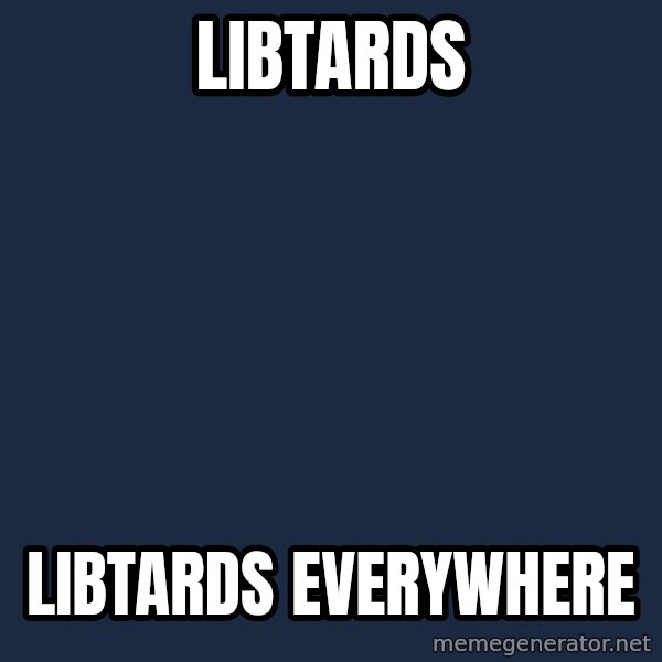 X, X Everywhere  meme: libtards / libtards everywhere