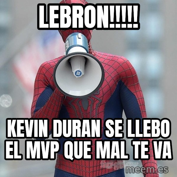 Amazing Spider Man 2 meme: lebron!!!!! / kevin duran se llebo el mvp que mal te va