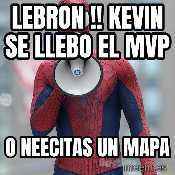 Amazing Spider Man 2 meme: lebron  !! kevin se llebo el mvp / o neecitas un mapa