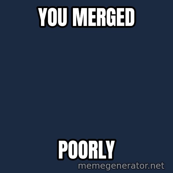 Indiana Jones Knight meme: You merged / poorly