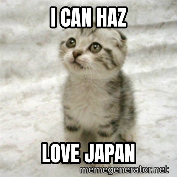 Can haz cat meme: I CAN HAZ / LOVE JAPAN