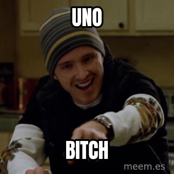 Jesse Pinkman Yeah Science meme: Uno / Bitch