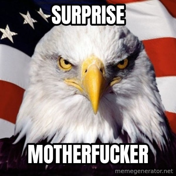 American Pride Eagle meme: Surprise / motherfucker