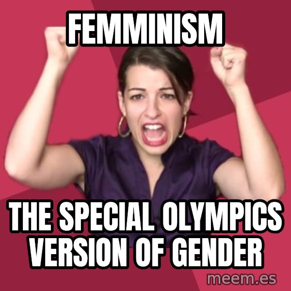 FeministFrequently meme: femminism / the special olympics version of gender
