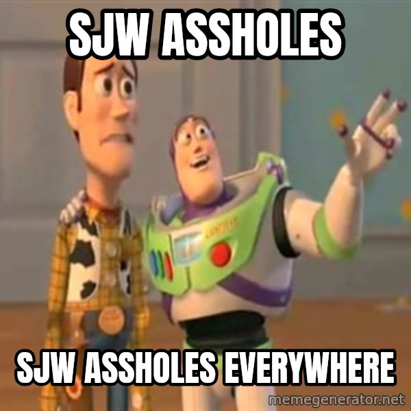 X, X Everywhere  meme: SJW Assholes / SJW Assholes everywhere