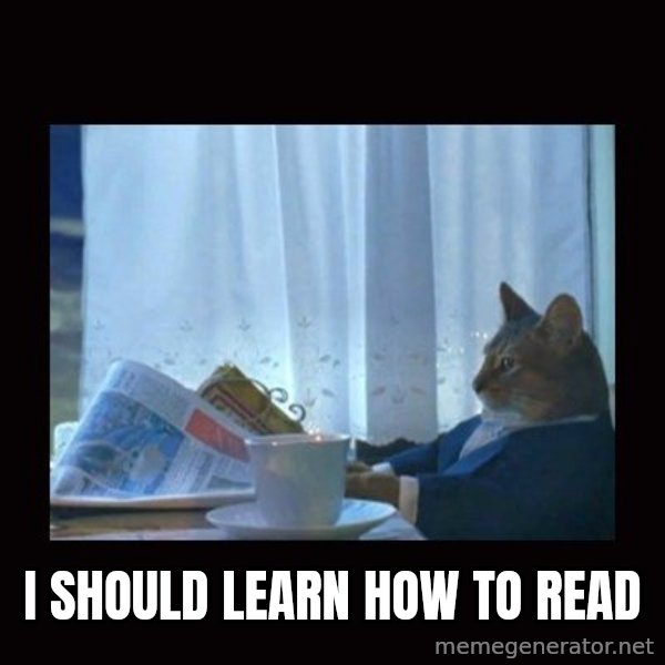 i should buy a boat cat meme: i should learn how to read